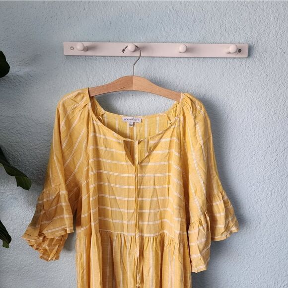 Robbie Bee tiered elbow sleeve boho peaseant cottagecore dress - Picture 6 of 16